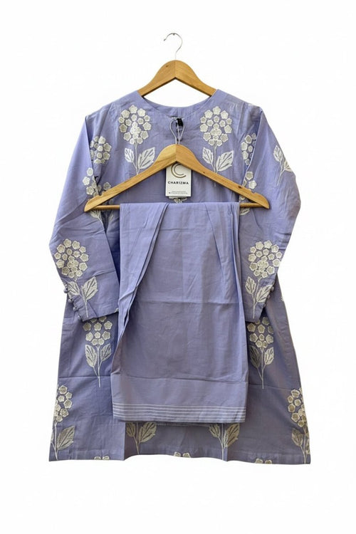 Charizma | Embroidered | Lawn | 2-Piece | Ready to Wear | Lilac - Shopping Haul