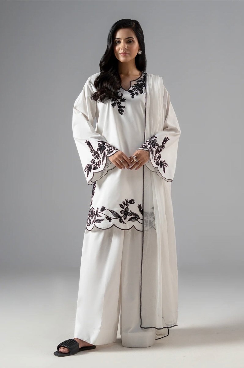 Charizma | Embroidered | Lawn | 3-Piece | Ready to Wear | White - Shopping Haul