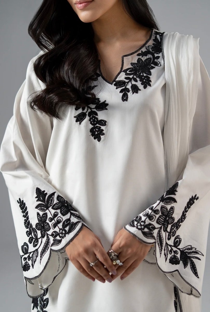 Charizma | Embroidered | Lawn | 3-Piece | Ready to Wear | White - Shopping Haul