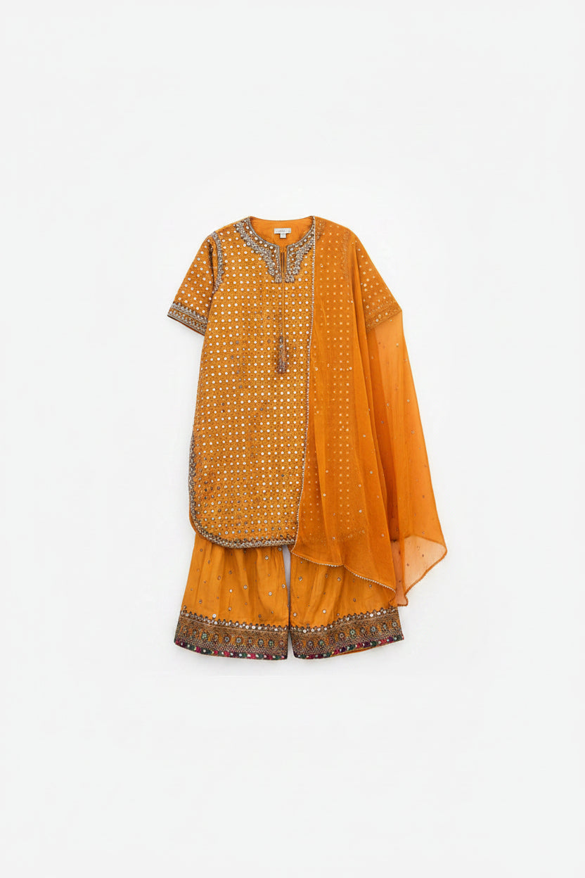 Charizma | Embroidered | Rawsilk | 3-Piece | Ready to Wear | Orange - Shopping Haul