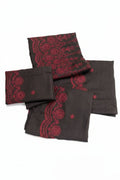 Image | Luxury | Embroidered | Lawn | 2-Piece | Unstitched Suit | Black Red - Shopping Haul