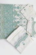 Image | Luxury | Embroidered | Lawn | 2-Piece | Unstitched Suit | White Mint - Shopping Haul