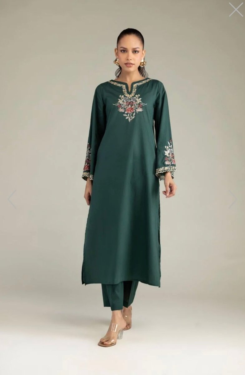 Khaadi | Embroidered | Cambric | 2-Piece | Ready to Wear | Green - Shopping Haul