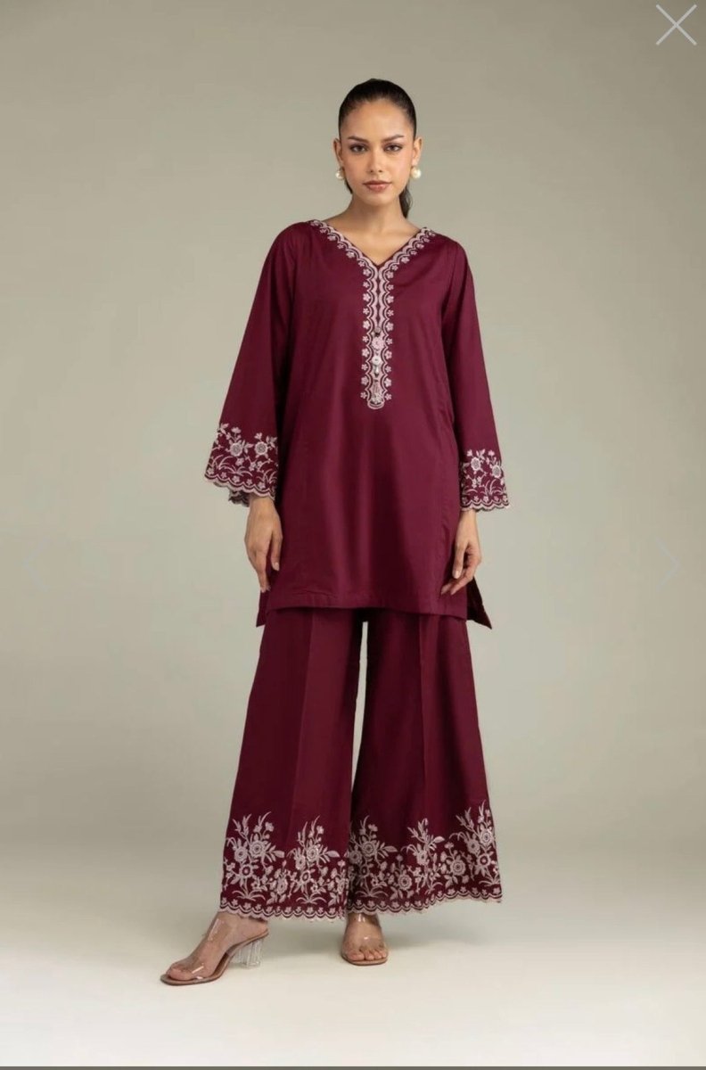 Khaadi | Embroidered | Cambric | 2-Piece | Ready to Wear | Maroon - Shopping Haul