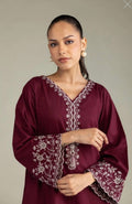 Khaadi | Embroidered | Cambric | 2-Piece | Ready to Wear | Maroon - Shopping Haul