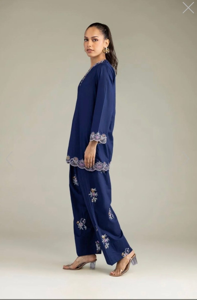 Khaadi | Embroidered | Cambric | 2-Piece | Ready to Wear | Navy Blue - Shopping Haul