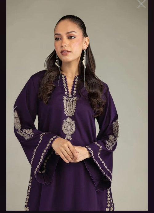 Khaadi | Embroidered | Cambric | 2-Piece | Ready to Wear | Purple - Shopping Haul