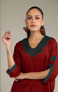 Khaadi | Embroidered | Cambric | 2-Piece | Ready to Wear | Red Green - Shopping Haul