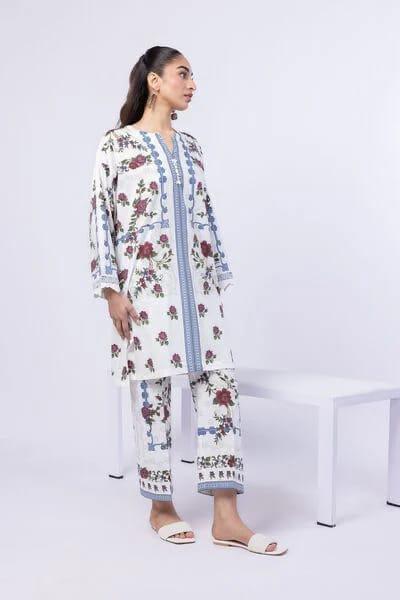 Khaadi | Embroidered | Cotton Viscose | 2-Piece | Ready to Wear | White Pattern