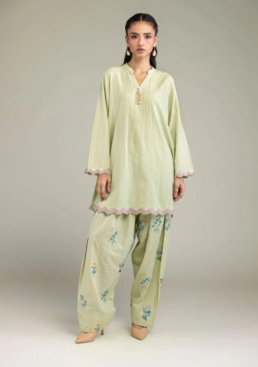 Khaadi | Embroidered | Doria Lawn | 2-Piece | Ready to Wear | Mint - Shopping Haul