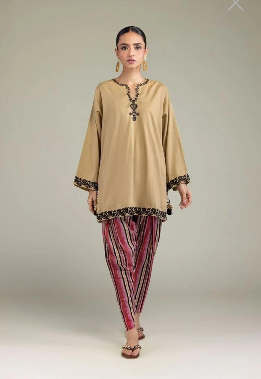 Khaadi | Embroidered | Lawn | 2-Piece | Ready to Wear | Brown Multi Tulip - Shopping Haul