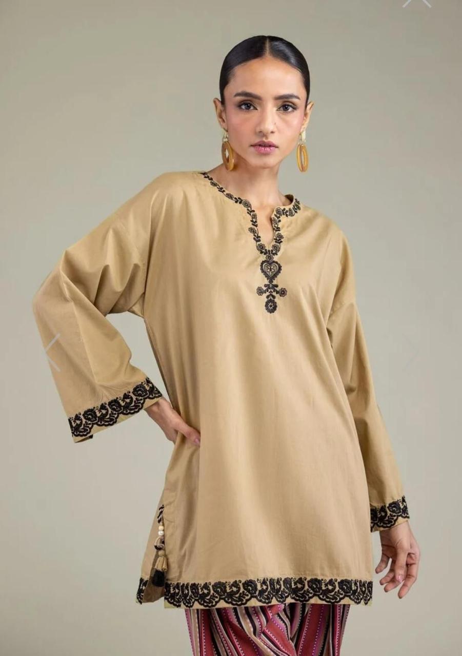 Khaadi | Embroidered | Lawn | 2-Piece | Ready to Wear | Brown Multi Tulip - Shopping Haul