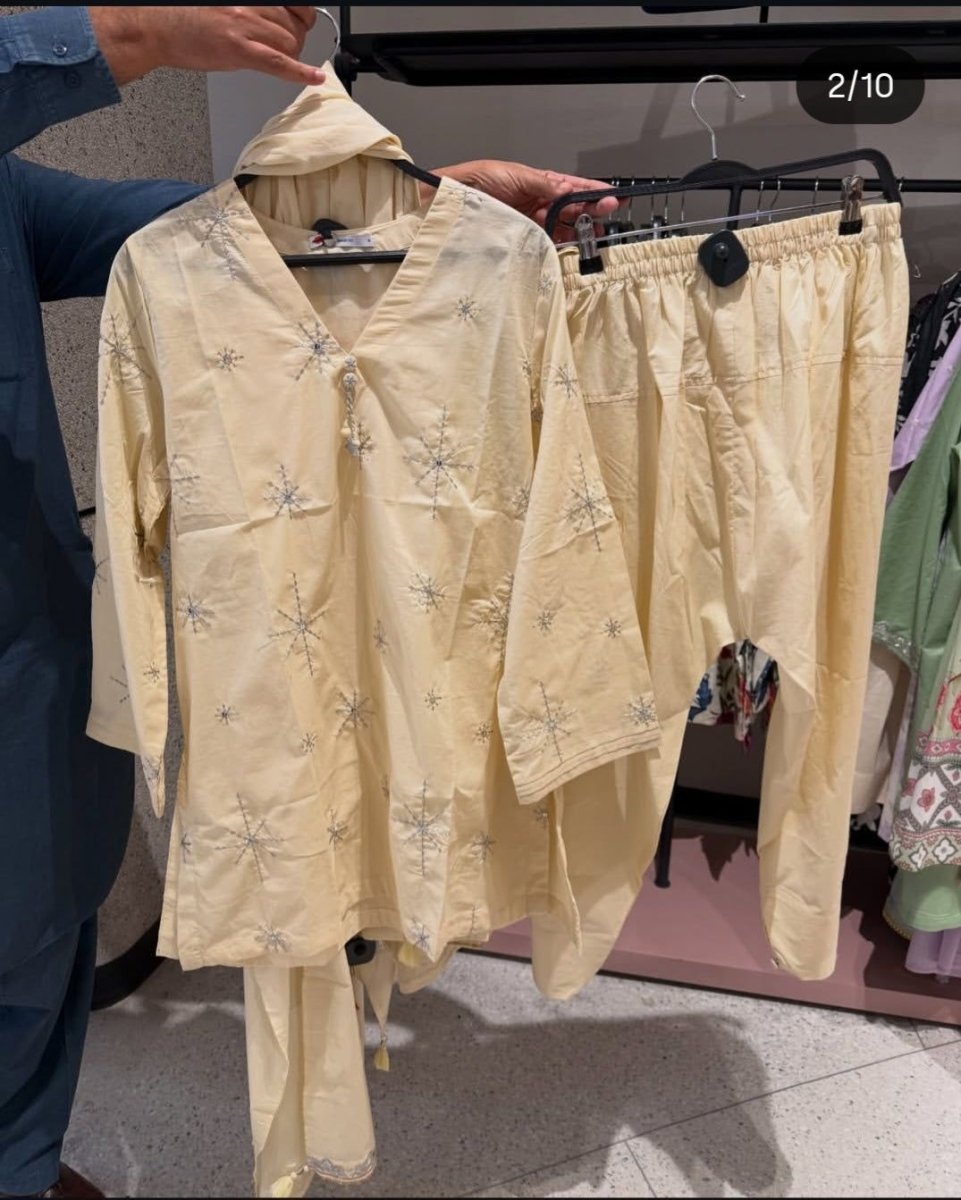 Khaadi | Embroidered | Lawn | 2-Piece | Ready to Wear | Butter Yellow - Shopping Haul