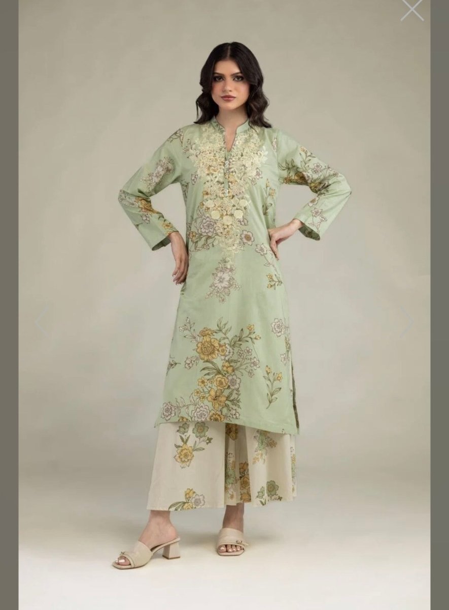 Khaadi | Embroidered | Lawn | 2-Piece | Ready to Wear | Mint White - Shopping Haul