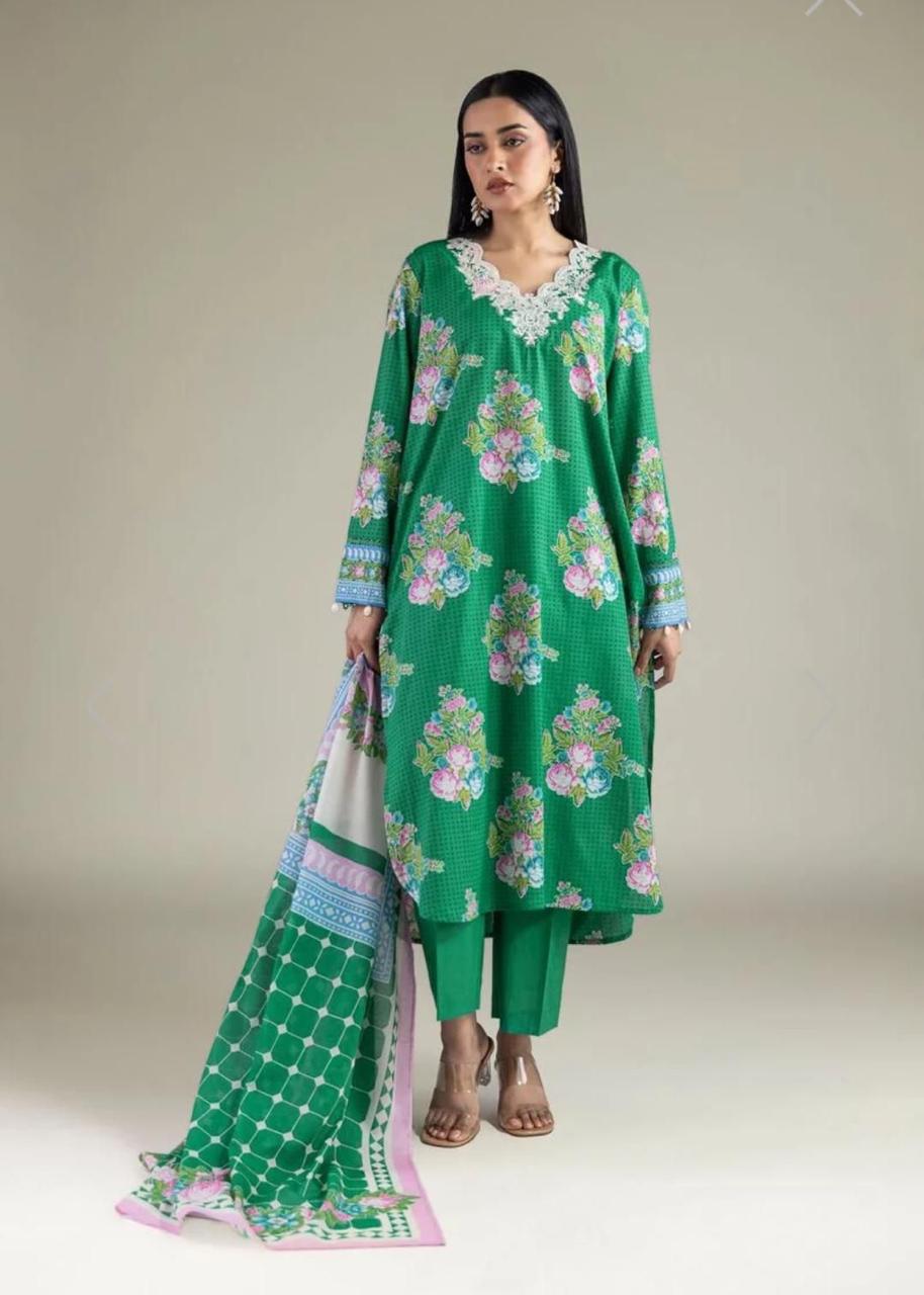 Khaadi | Embroidered | Lawn | 3-Piece | Ready to Wear | Green