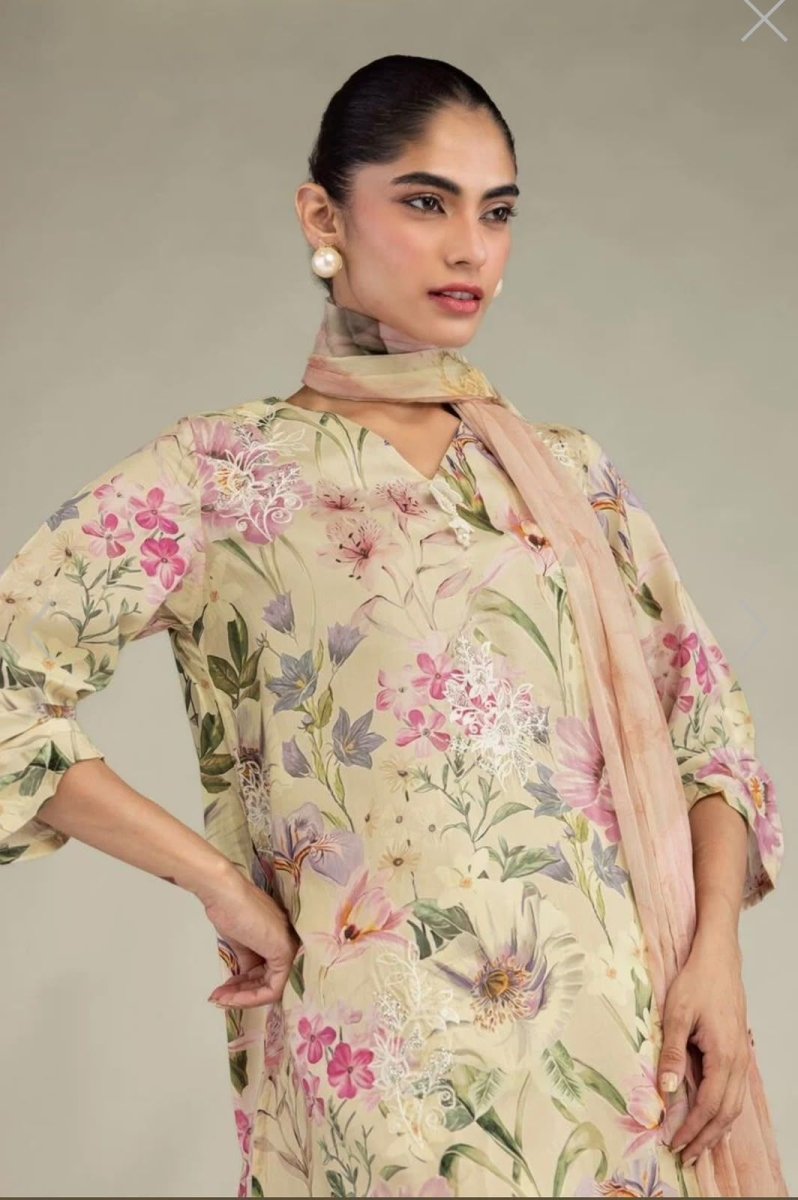 Khaadi | Luxury | Blended Viscose | 3-Piece | Ready to Wear | Peach
