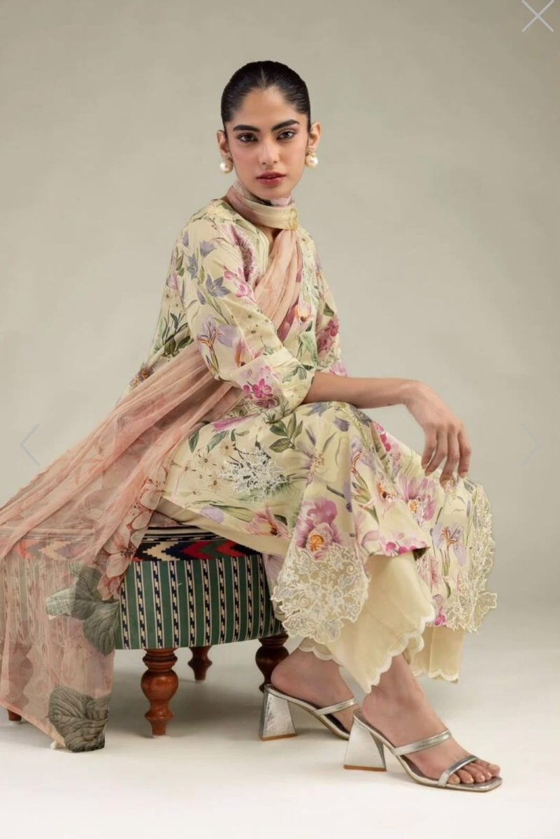 Khaadi | Luxury | Blended Viscose | 3-Piece | Ready to Wear | Peach