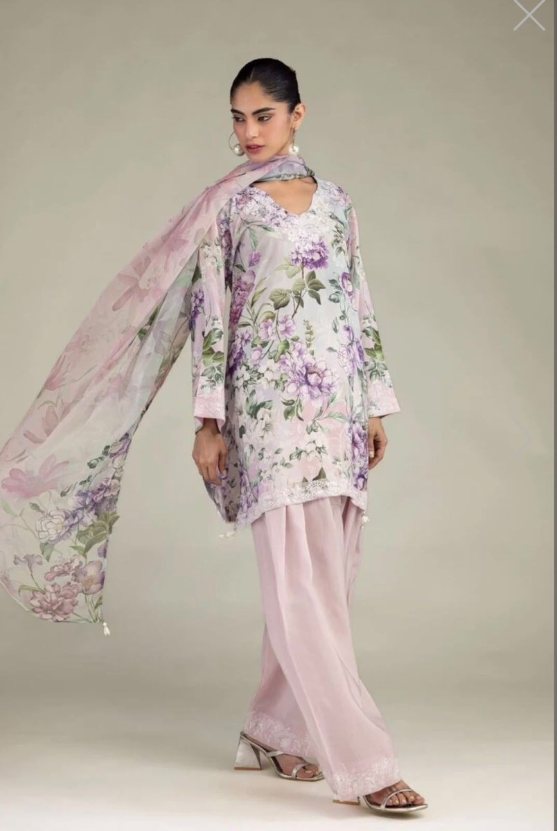 Khaadi | Luxury | Blended Viscose | 3-Piece | Ready to Wear | Pink Grey - Shopping Haul