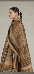 Khaadi | Luxury | Polyester Silk | Dupatta | Free Size | Brown - Shopping Haul
