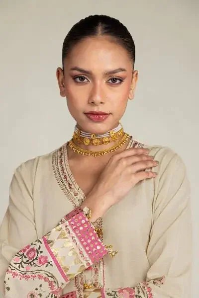 Khaadi | Luxury | Raw Silk | 2-Piece | Ready to Wear | Off White - Shopping Haul