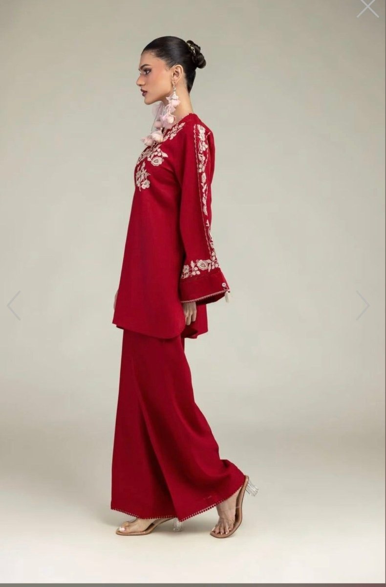 Khaadi | Luxury | Raw Silk | 2-Piece | Ready to Wear | Red - Shopping Haul