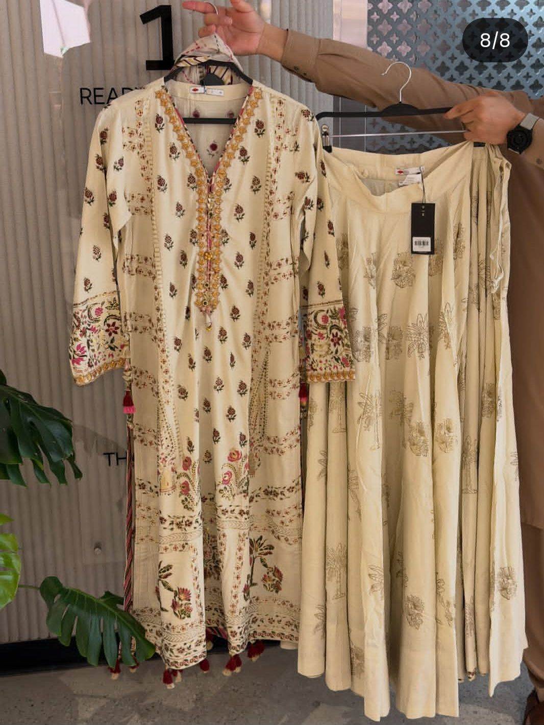 Khaadi | Luxury | Raw Silk | 2-Piece | Ready to Wear | Skin - Shopping Haul