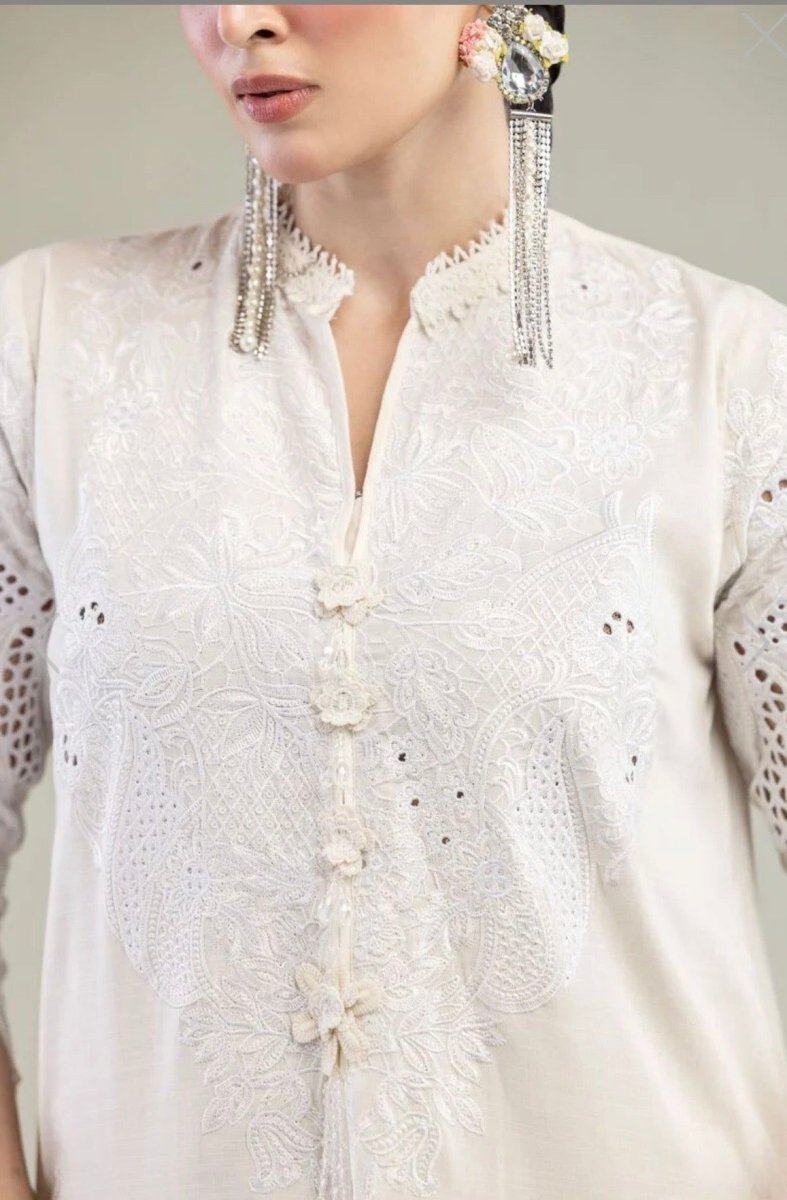 Khaadi | Luxury | Raw Silk | 2-Piece | Ready to Wear | White