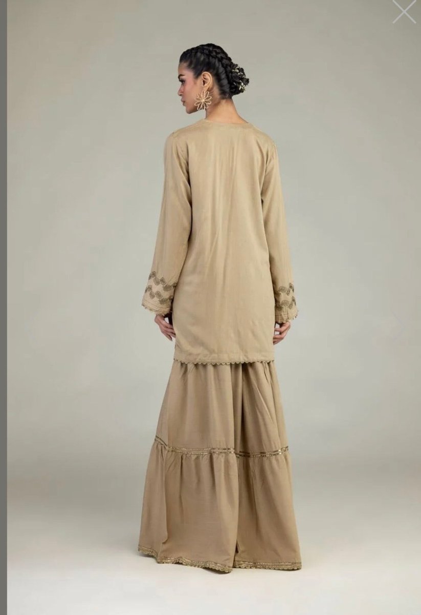 Khaadi | Luxury | Raw Silk | 3-Piece | Ready to Wear | Beige - Shopping Haul