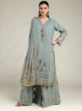 Khaadi | Luxury | Raw Silk | 3-Piece | Ready to Wear | Blue - Shopping Haul
