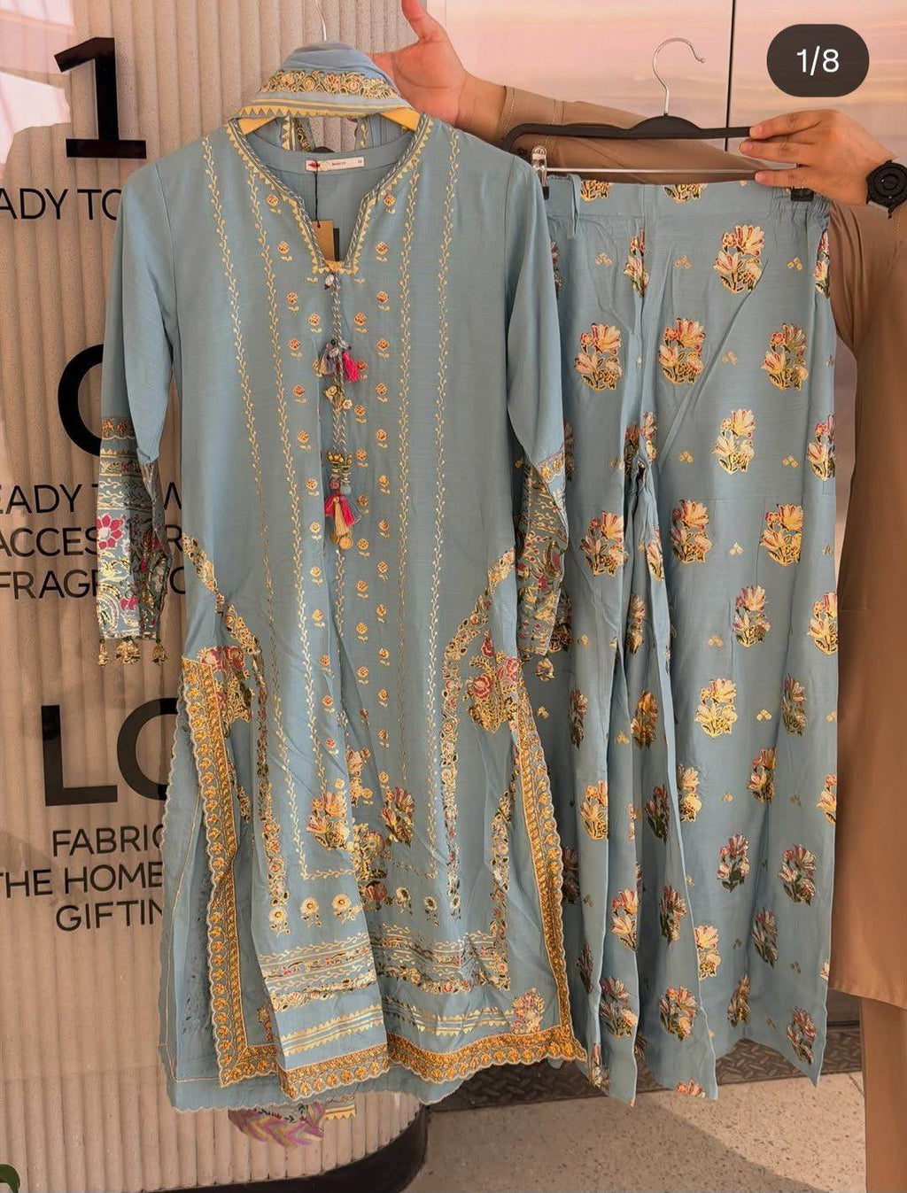 Khaadi | Luxury | Raw Silk | 3-Piece | Ready to Wear | Blue - Shopping Haul
