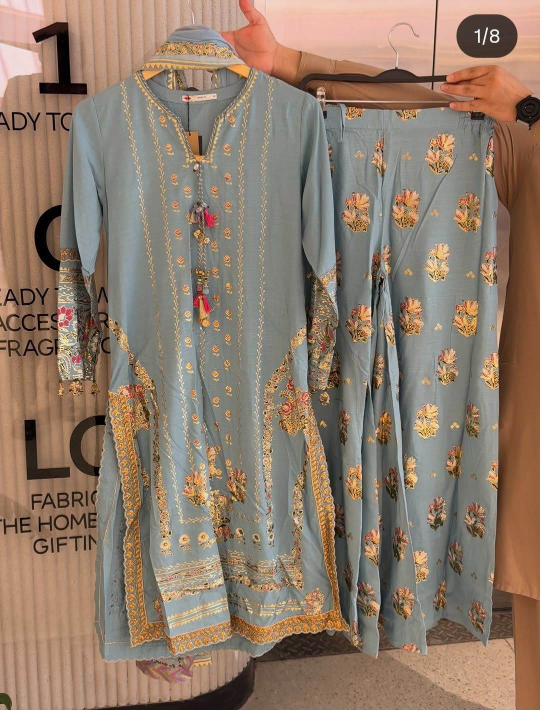 Khaadi | Luxury | Raw Silk | 3-Piece | Ready to Wear | Blue - Shopping Haul