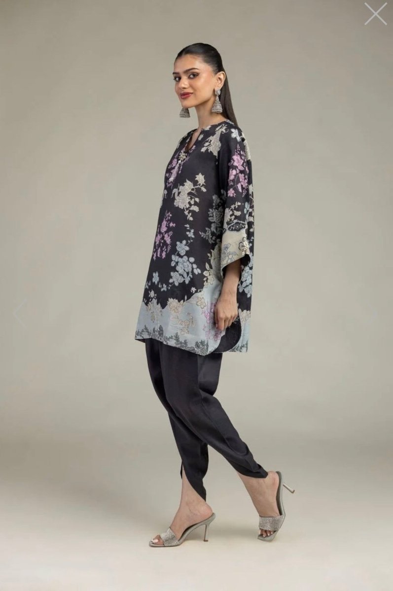 Khaadi | Luxury | Raw Silk | 3-Piece | Ready to Wear | Charcoal - Shopping Haul