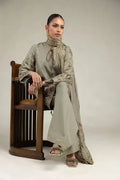 Khaadi | Luxury | Raw Silk | 3-Piece | Ready to Wear | Grey - Shopping Haul
