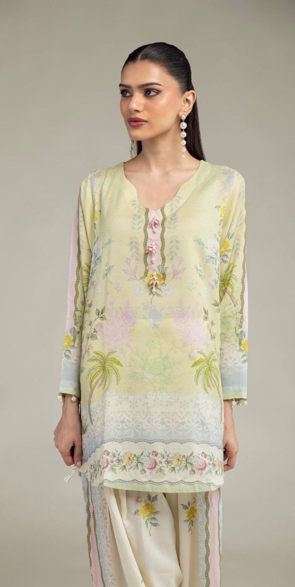 Khaadi | Luxury | Raw Silk | 3-Piece | Ready to Wear | Lime