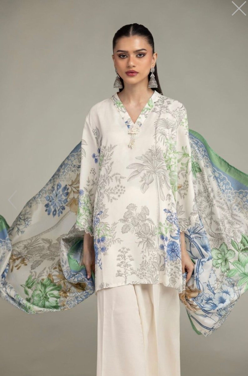 Khaadi | Luxury | Raw Silk | 3-Piece | Ready to Wear | Off White - Shopping Haul
