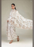 Khaadi | Printed | Lawn | 1-Piece | Ready to Wear | White Brown - Shopping Haul