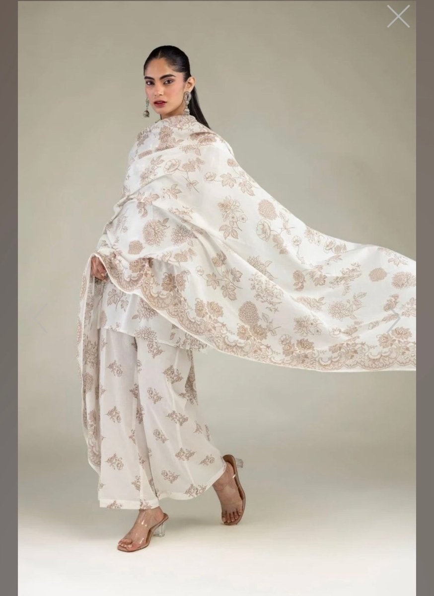 Khaadi | Printed | Lawn | 1-Piece | Ready to Wear | White Brown - Shopping Haul