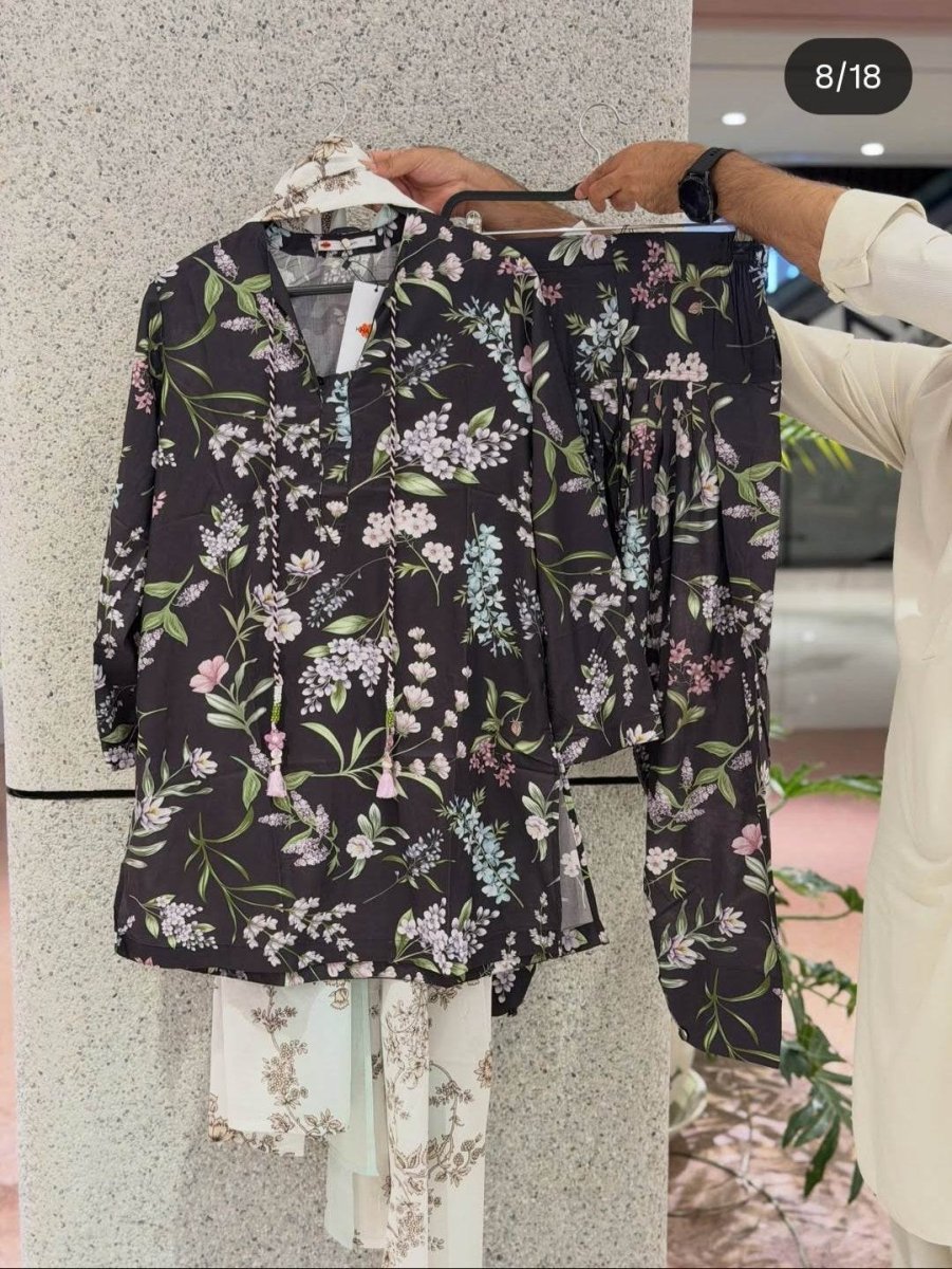 Khaadi | Printed | Lawn | 2-Piece | Ready to Wear | Black - Shopping Haul