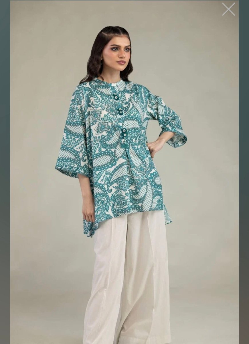 Khaadi | Printed | Lawn | 2-Piece | Ready to Wear | C-Green Western - Shopping Haul
