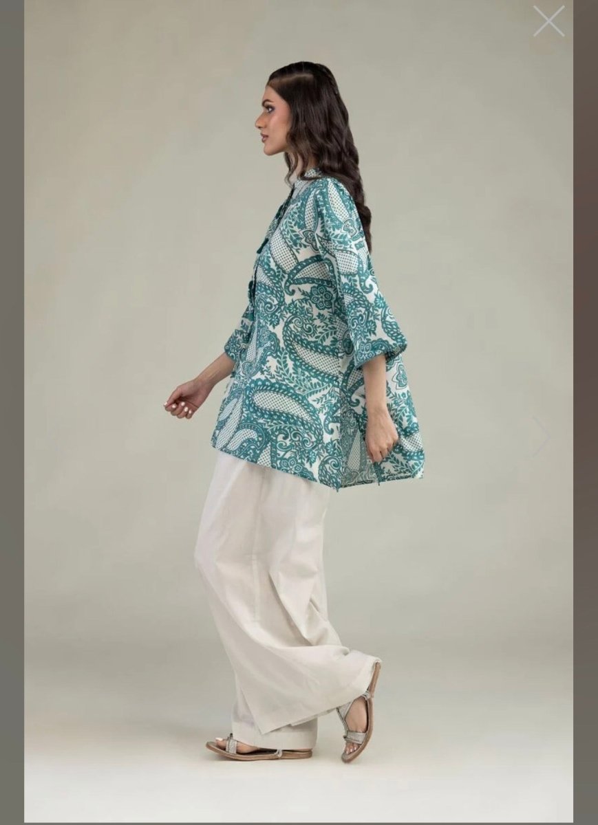 Khaadi | Printed | Lawn | 2-Piece | Ready to Wear | C-Green Western - Shopping Haul