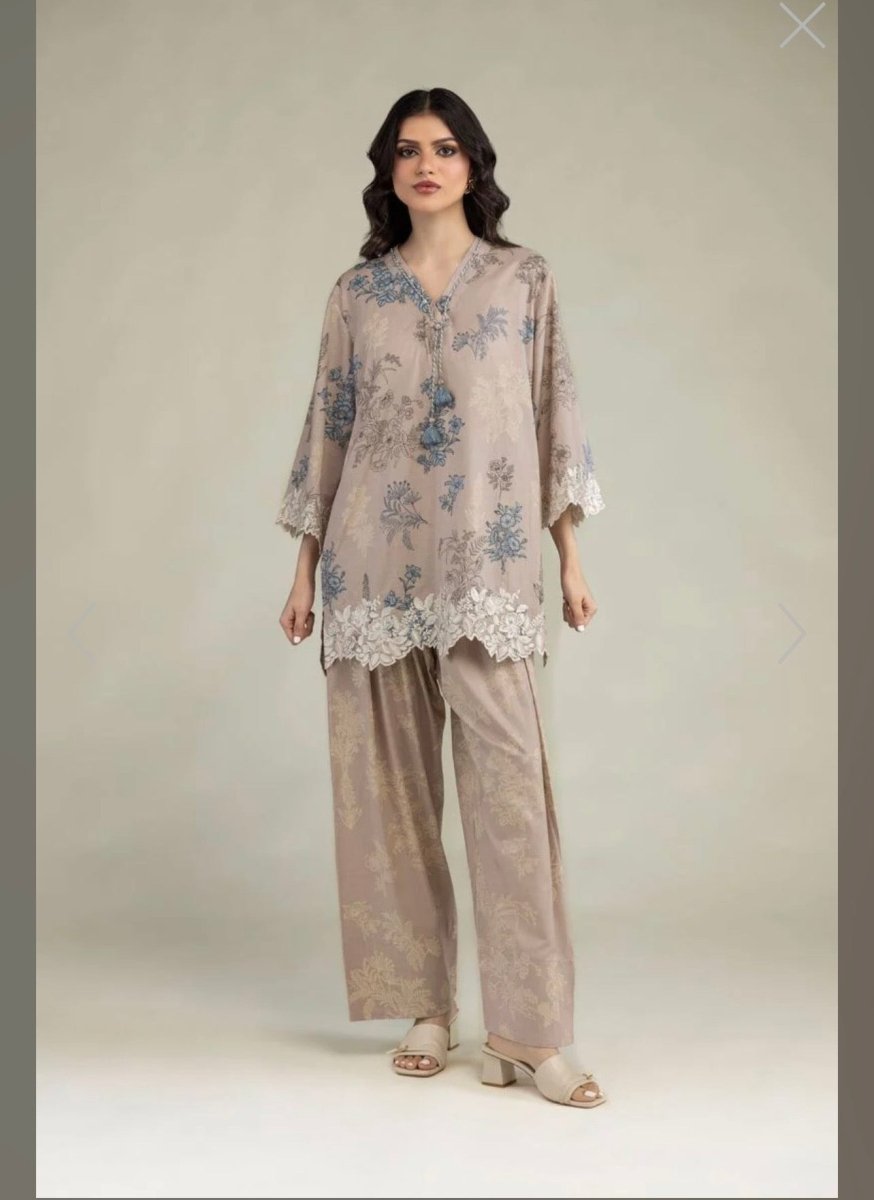 Khaadi | Printed | Lawn | 2-Piece | Ready to Wear | Light Brown - Shopping Haul