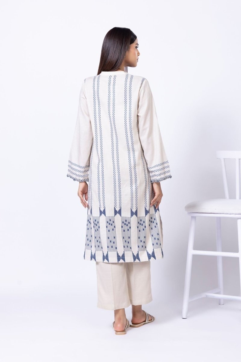 Khaadi | Printed | Lawn | 2-Piece | Ready to Wear | Off White Blue - Shopping Haul