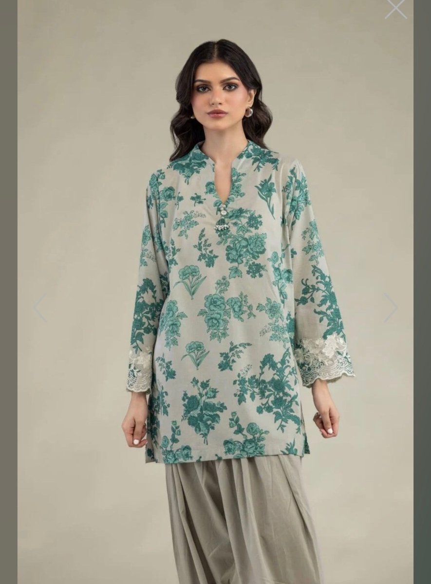 Khaadi | Printed | Lawn | 2-Piece | Ready to Wear | White Green - Shopping Haul