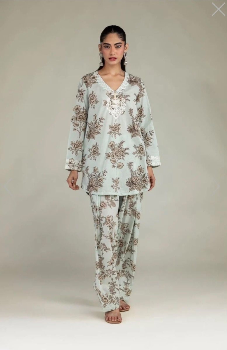 Khaadi | Printed | Lawn | 3-Piece | Ready to Wear | Light Ferozi