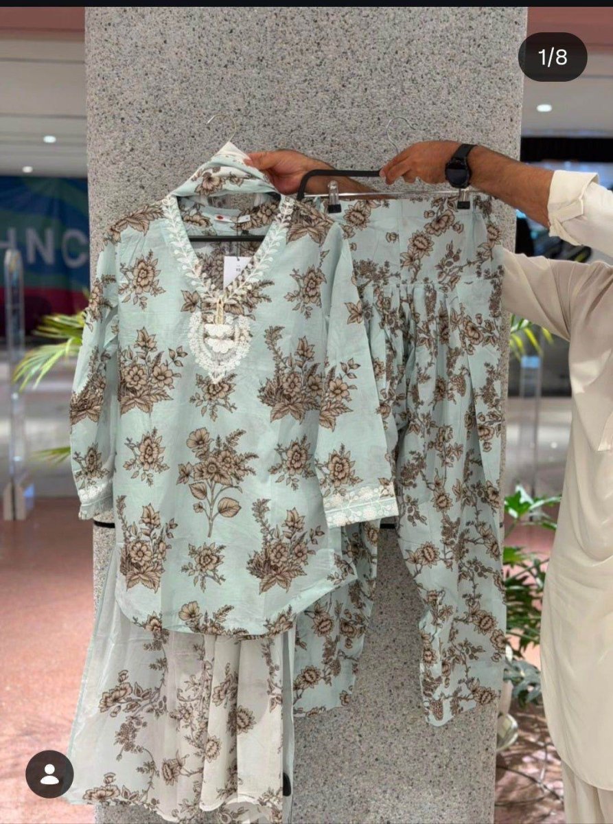 Khaadi | Printed | Lawn | 3-Piece | Ready to Wear | Light Ferozi - Shopping Haul