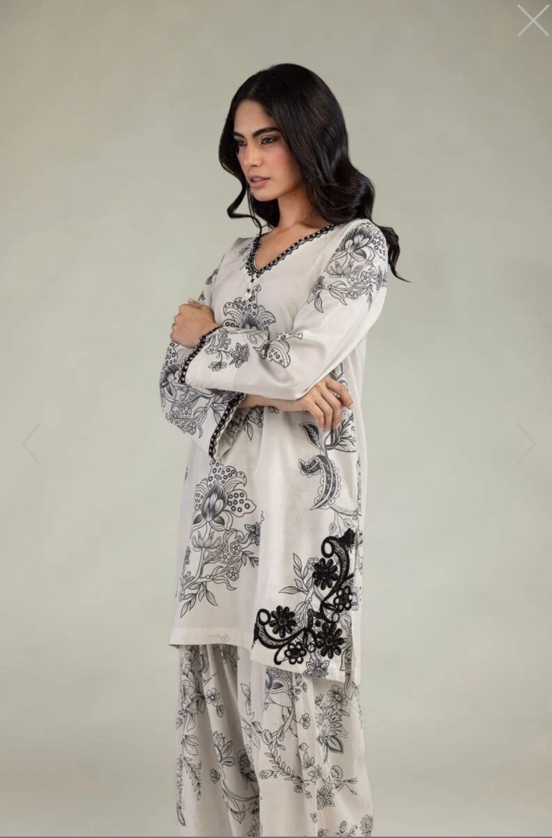 Khaadi | Printed | Lawn | 3-Piece | Ready to Wear | White