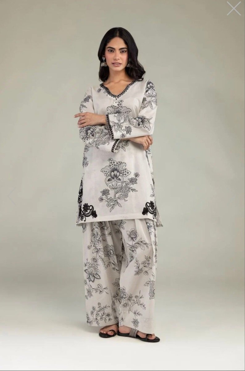 Khaadi | Printed | Lawn | 3-Piece | Ready to Wear | White