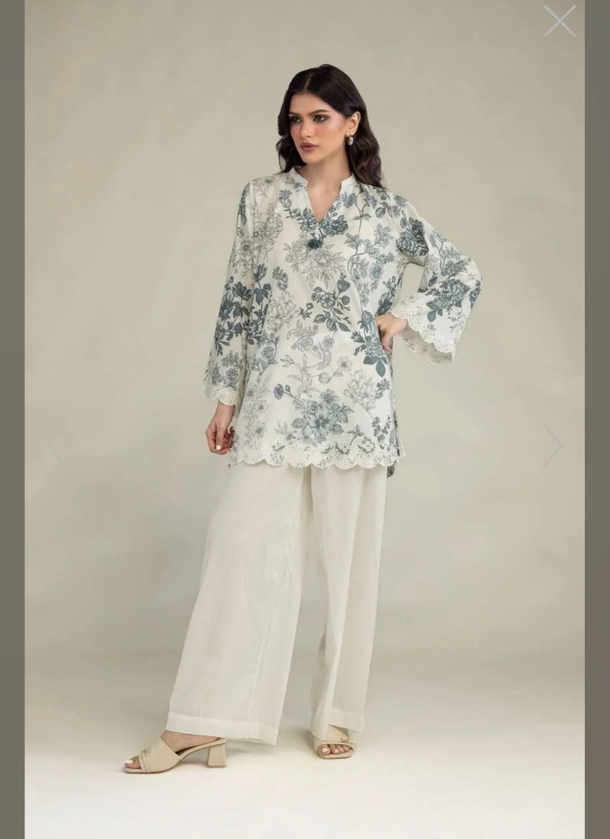 Khaadi | Printed | Lawn | 3-Piece | Ready to Wear | White Blue - Shopping Haul