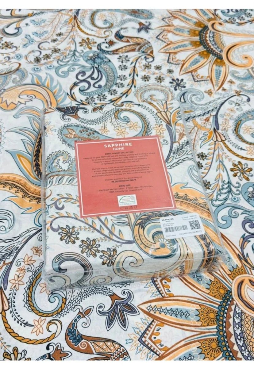 Sapphir Cotton King Size Bed Sheet Multi - Shopping Haul