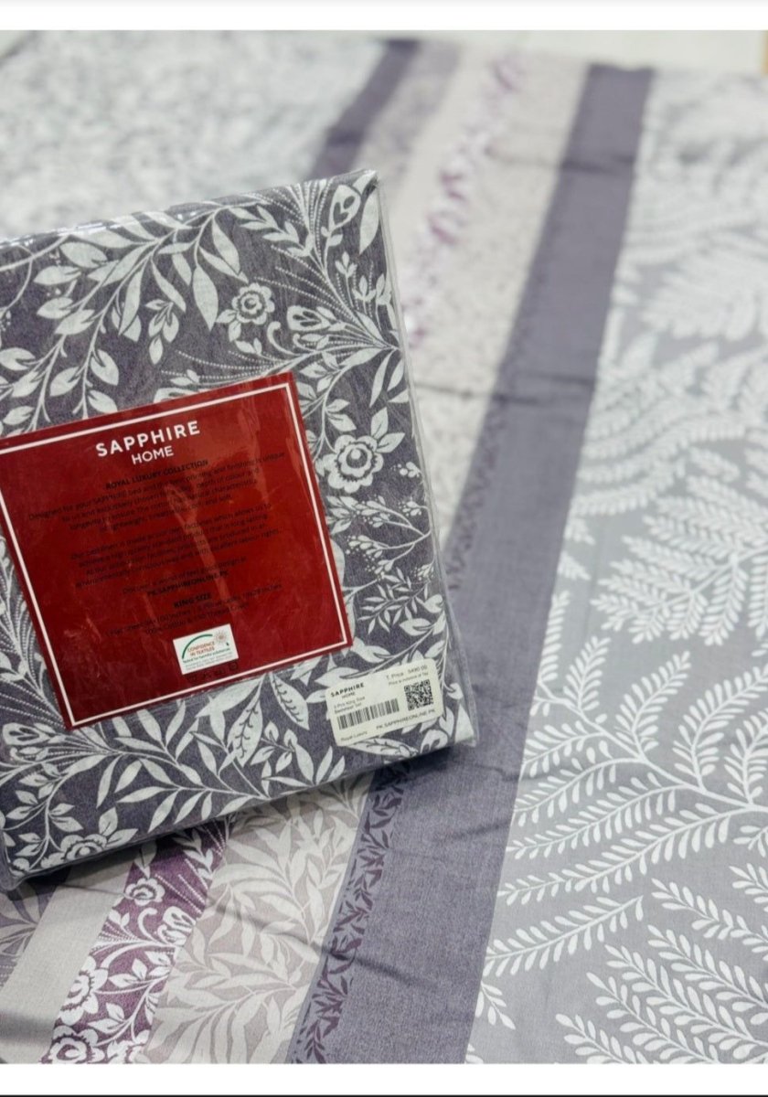Sapphire | Bed Sheet | King Size | Grey - Shopping Haul